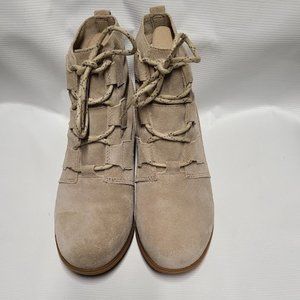 Sorel Evie Lace-Up Booties Tan Size 9.5 NEW